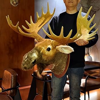 ムース　ヘラジカ　ヘラ鹿　角　ハンティングトロフィー　 オブジェ インテリア ムース ヘラジカ ヘラ鹿 角 ハンティングトロフィー オブジェ